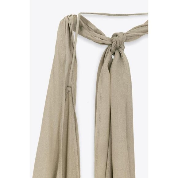 ZARA LIMITED EDITION VOLUMINOUS HALTERNECK MAXI DRESS - Picture 5 of 6